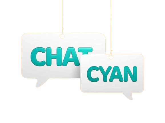 Chat Cyan Graphic